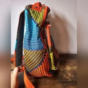 Kipling Backpack with laptop/tablet pocket Orange Blue Yellow Seoul Extra Large 17 main image 4